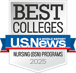 U.S. News and World Report 2025 Best Colleges BSN Program badge