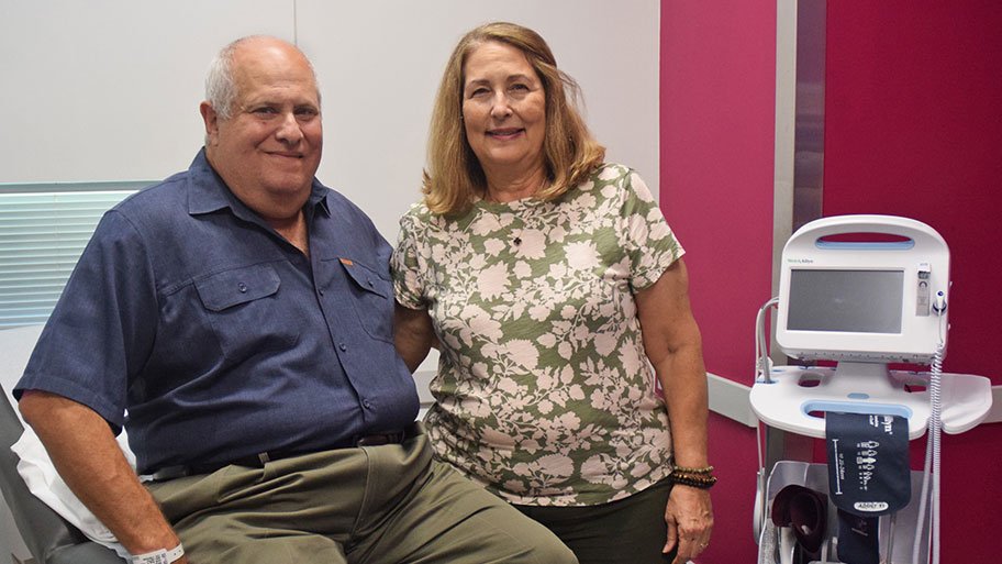 Dan and Marlene Bergman in the simulation lab