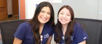 Third-semester students Susana Mansilla and Melissa Sapon