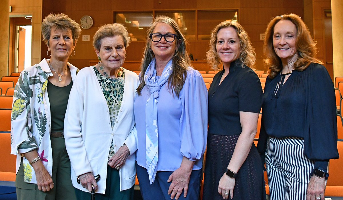 Paula Cizik, Jane Cizik, Terri Armstrong, Dean Diane Santa Maria, and Melanie Cizik.