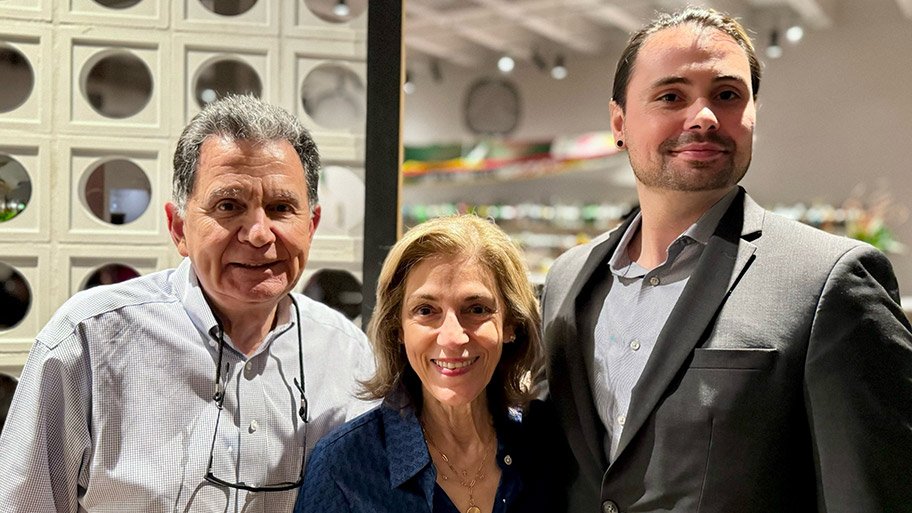 Christopher J. and Maria C. Pappas with Ernesto Treviño.