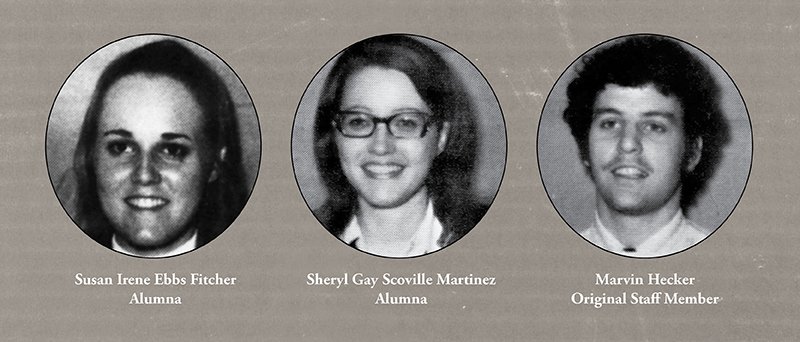 Pictured (L-R): Susan Irene Ebbs Fitcher, Sheryl Gay Scoville Martinez, and Marvin Hecker