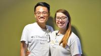 Tutors Jessica Tankersley and Truong Dang