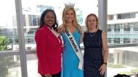 (L-R) Texas Children’s Hospital Chief Nursing Officer Jackie Ward with Miss America Abbie Stockard and Cizik School of Nursing Dean Diane Santa Maria.