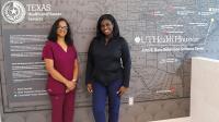 Idalia Viard with her preceptor, Cizik School of Nursing alumna Annie Benjamin at the John S. Dunn Behavioral Sciences Center at UTHealth Houston.