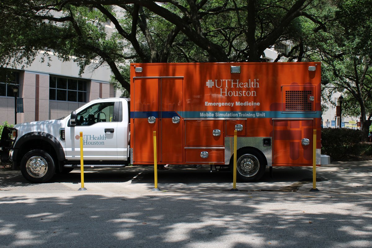 A state-of-the-art mobile simulation training unit designed to enhance high-level adult and pediatric emergency medicine care. (Photo by UTHealth Houston)