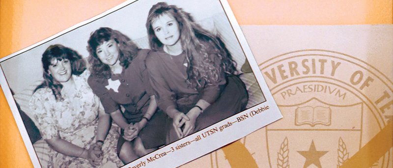 The McCrea sisters in the 1980s.