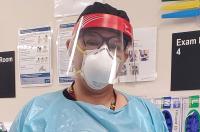 Elda Ramirez, PhD, ENP-BC in personal protective equipment (Photo courtesy of Cizik School of Nursing at UTHealth)