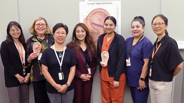 Auricular point acupressure research team