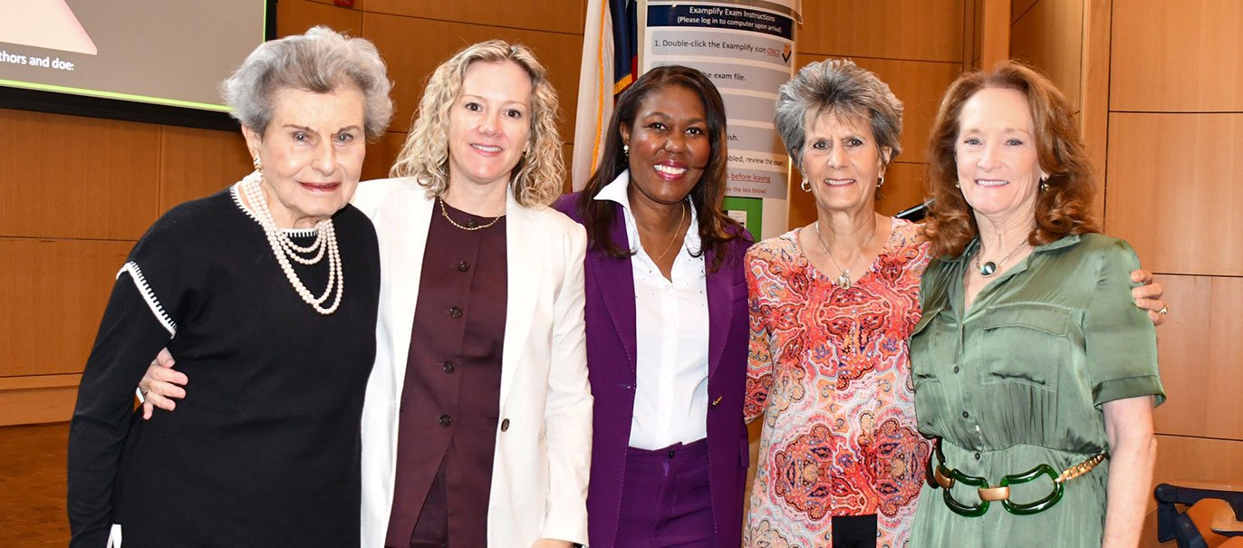 Pictured (L-R): Jane Cizik, Diane Santa Maria, Paule Valery Joseph, Jane's daughter Paula Cizik and her daughter-in-law Melanie Cizik.