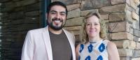 Dr. Higinio Fernández-Sánchez and Dean Diane Santa Maria.