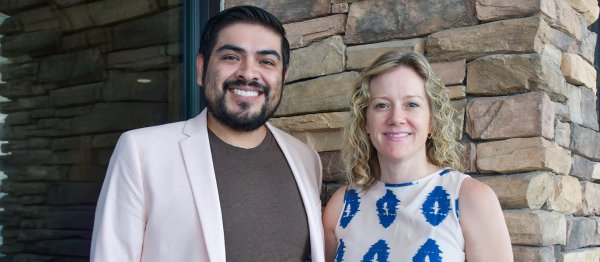 Dr. Higinio Fernández-Sánchez and Dean Diane Santa Maria.