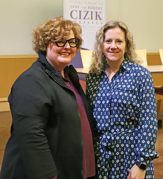 NINH Director Shannon Zenk with Cizik School of Nursing Dean Diane Santa Maria