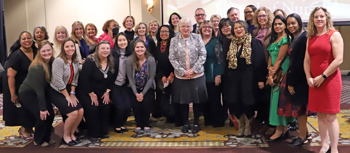 Cizik School of Nursing faculty at December 2022 pinning ceremony.