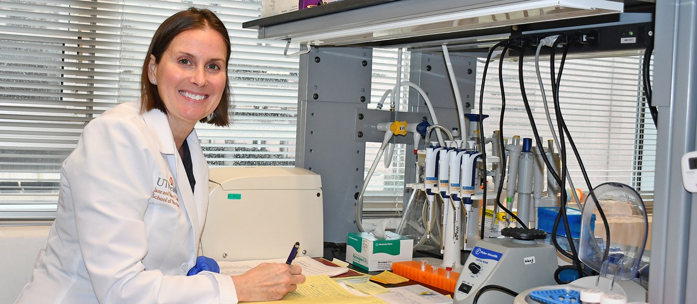 Dr. Beauchamp in the lab.