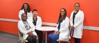 A group of family nurse practitioner students before class.