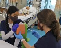 Students practice injections