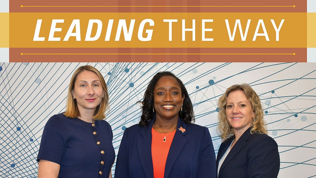 (L-R) Maja Djukic and D’Hania Miller joined Dean Diane Santa Maria for her “Leading the Way” address.