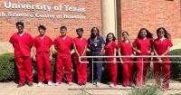 Students in the ADVANCE program with instructor D'Hania Miller