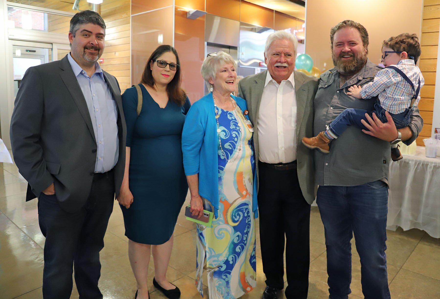 Dr. Vaunette Fay, center, is joined by family at her retirement party on May 10, 2022, at Cizik School of Nursing at UTHealth Houston.
