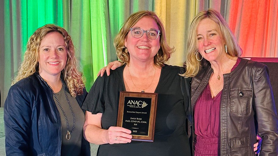 Dean Diane Santa Maria, Dr. Emily Barr, and Dr. Robin Hardwicke