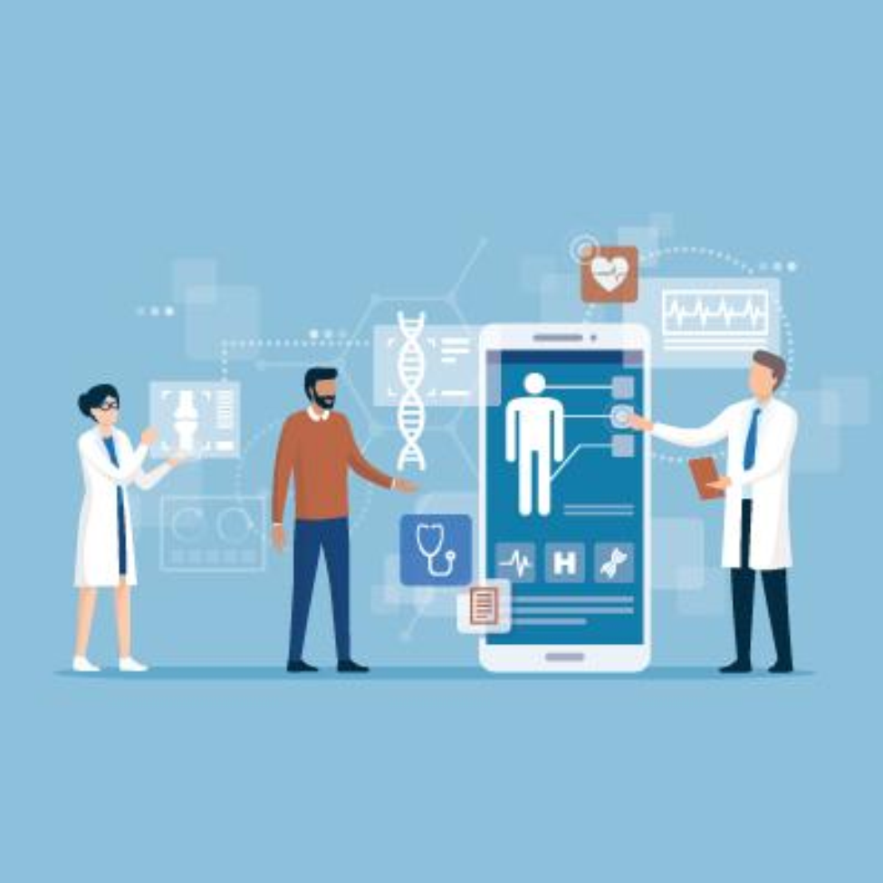 Graphic depicting how information will be shared on new biobank platform. (Graphic by Rogelio Castro) Graphic depicting how information will be shared on new biobank platform. (Graphic by Rogelio Castro)