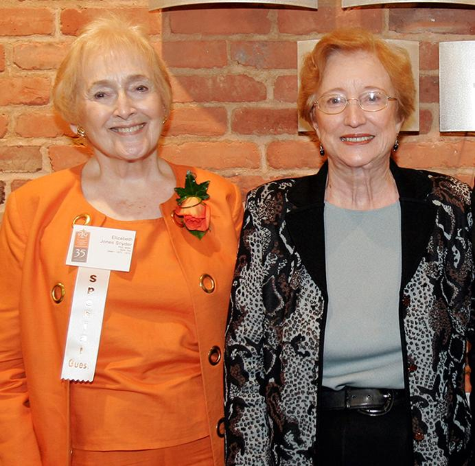 Pictured (L-R): Dr. Elizabeth Jones and Dr. Patricia L. Starck at the nursing school’s 35th anniversary celebration.