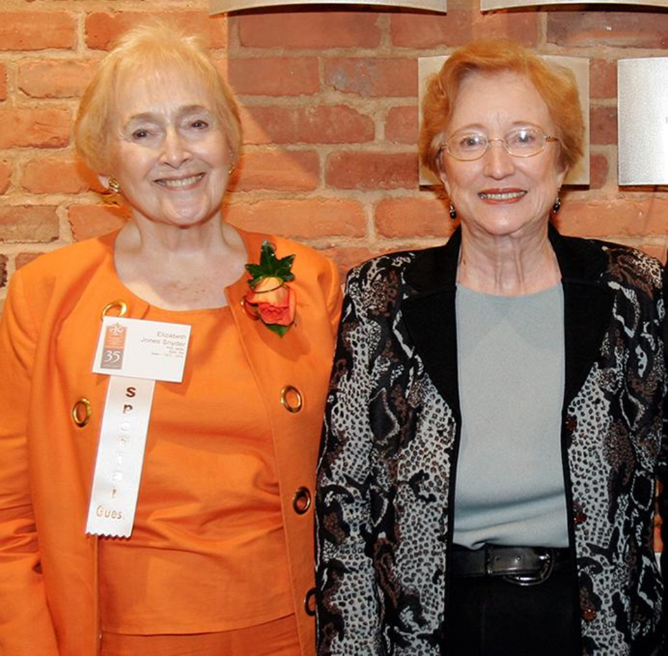 Pictured (L-R): Dr. Elizabeth Jones and Dr. Patricia L. Starck at the nursing school’s 35th anniversary celebration. Pictured (L-R): Dr. Elizabeth Jones and Dr. Patricia L. Starck at the nursing school’s 35th anniversary celebration.