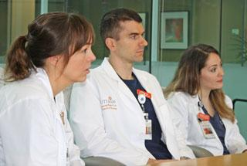 Alexander Fellowship recipients (left-right) Modic, David Ege and Andrea Leal (Photo by D R Bates)