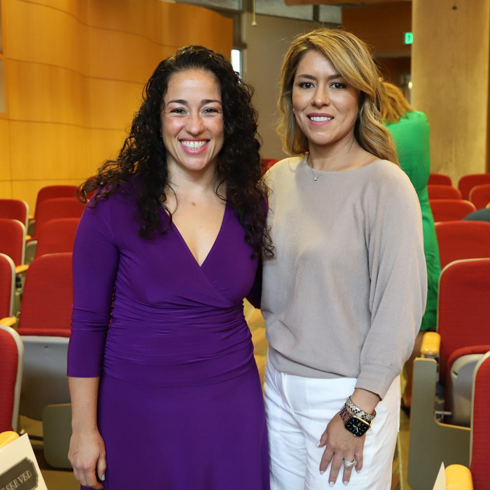 Pictured (L-R): Rosa Gonzalez-Guarda, PhD, MPH, RN, CPH, FAAN, with Carla Diaz-Lewis. Pictured (L-R): Rosa Gonzalez-Guarda, PhD, MPH, RN, CPH, FAAN, with Carla Diaz-Lewis.