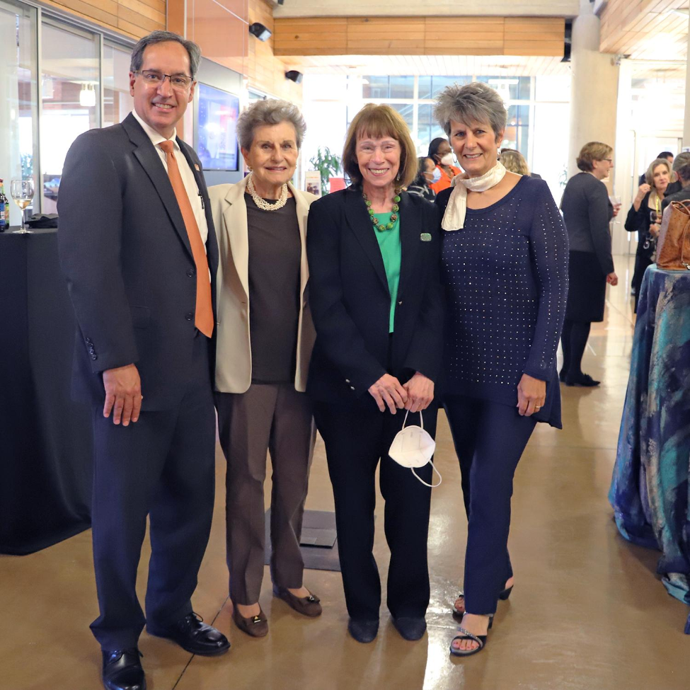 (L-R) UTHealth Houston Chief Academic Officer Dr. Michael Blackburn, Jane Cizik, keynote speaker Dr. Patricia Grady, and Paula Cizik attend the inaugural Jane and Robert Cizik Lecture.