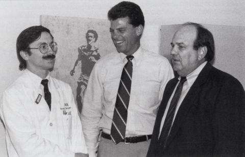 Pictured (L-R) George Delclos, MD, PhD; Thomas Mackey, PhD; and Bob Bowman, assistant vice president for Auxiliary Enterprises. Pictured (L-R) George Delclos, MD, PhD; Thomas Mackey, PhD; and Bob Bowman, assistant vice president for Auxiliary Enterprises.