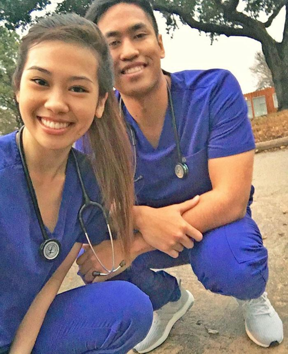 Brian Balba (right) and Trini Tran met at Cizik School of Nursing while earning their BSN degrees.