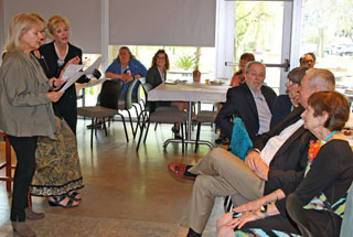 Dr. Janet Meininger (at far right) was serenaded by “The Supremes-In-Our-Dreams” at her retirement party. Dr. Janet Meininger (at far right) was serenaded by “The Supremes-In-Our-Dreams” at her retirement party.