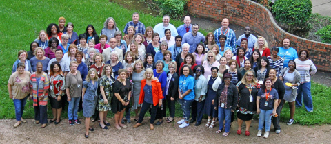 Employees gathered for a group photo in 2017. Employees gathered for a group photo in 2017.