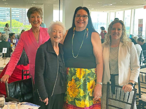 Lorraine Frazier, dean of the Columbia University School of Nursing and former dean of Cizik School of Nursing; Dean Emerita Patricia Starck; alumna Margaret P. Moss; and Dean Diane Santa Maria.